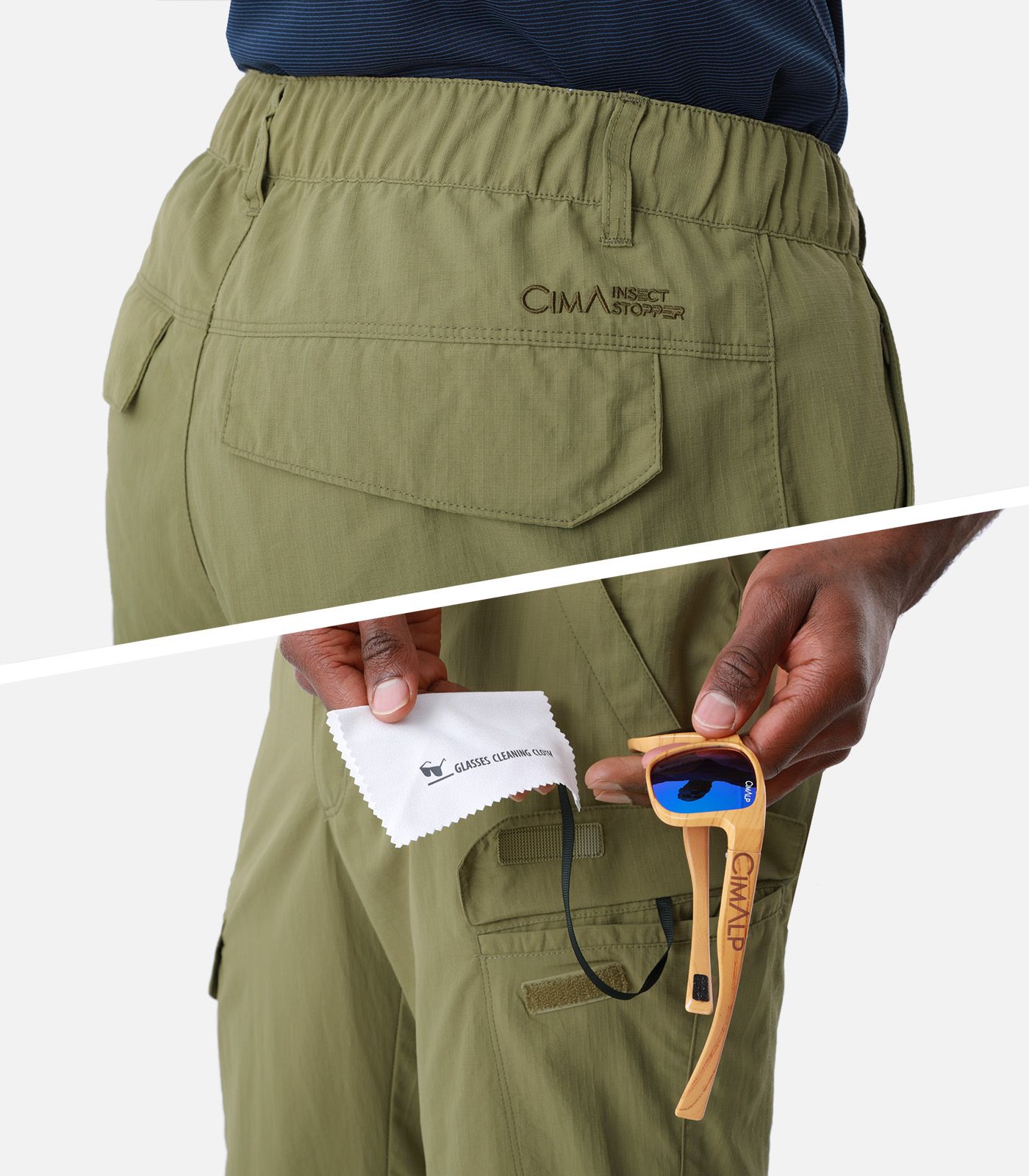 Pantalón convertible 2 en 1 y repelente de mosquitos