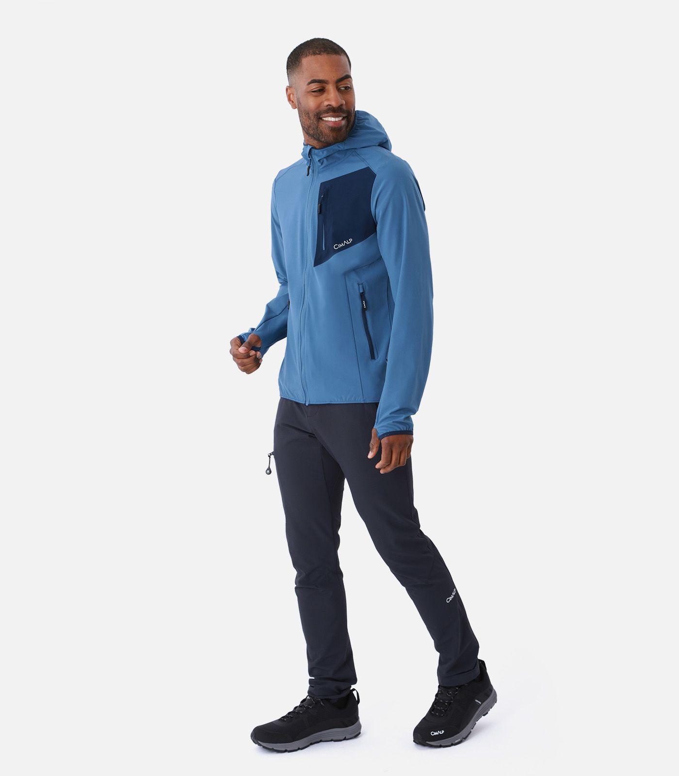 Chaqueta cortaviento y elástica