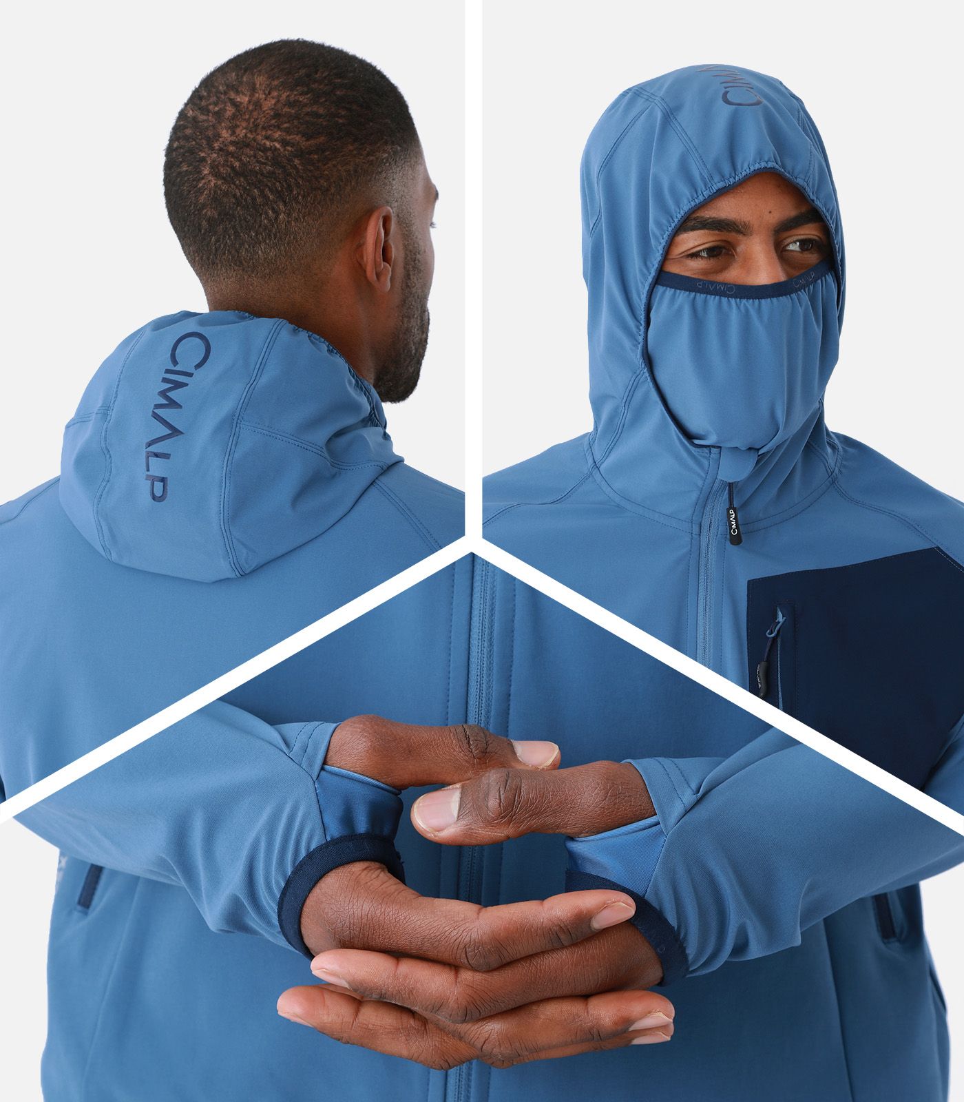 Chaqueta cortaviento y elástica