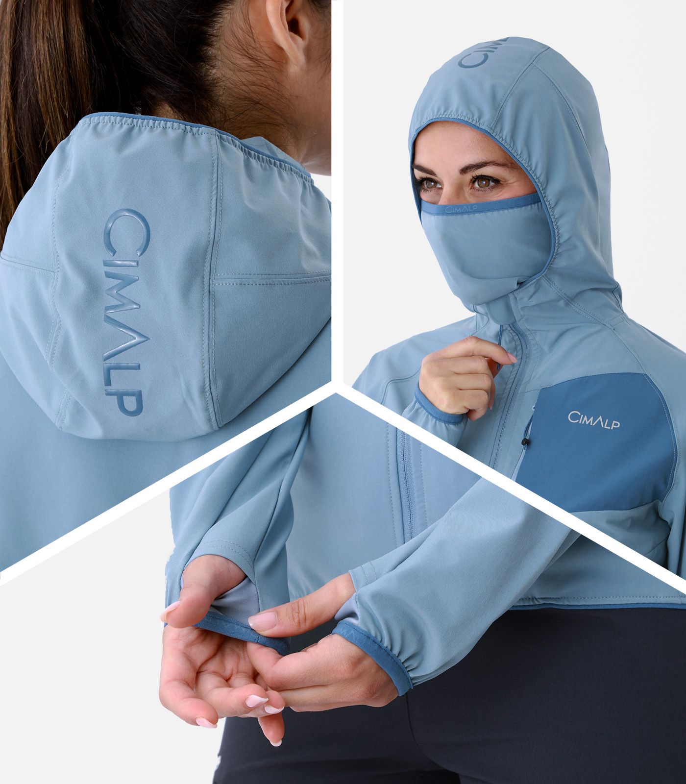 Chaqueta cortaviento y elástica