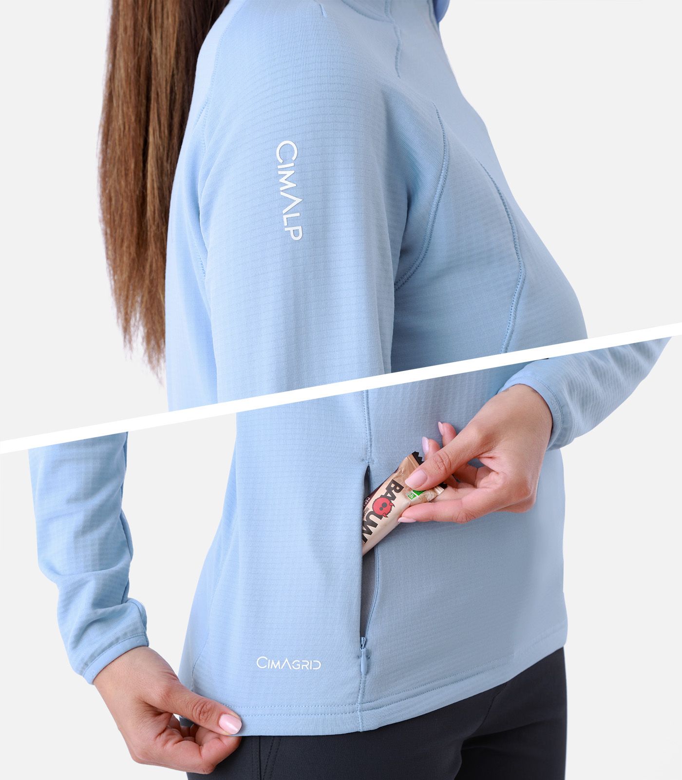 Funktionales warmes Fleece mit Stretch und Half Zip