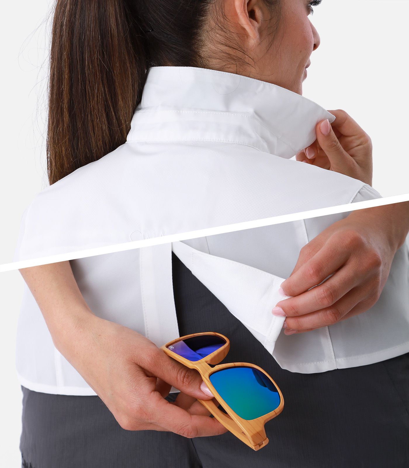 Chemise manches courtes en tissus anti-moustiques