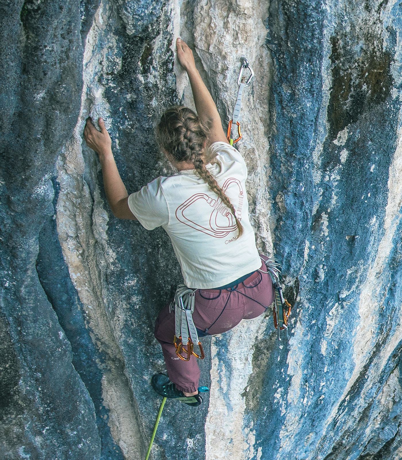 Maglietta da arrampicata 100% cotone biologico da Donna | CIMALP