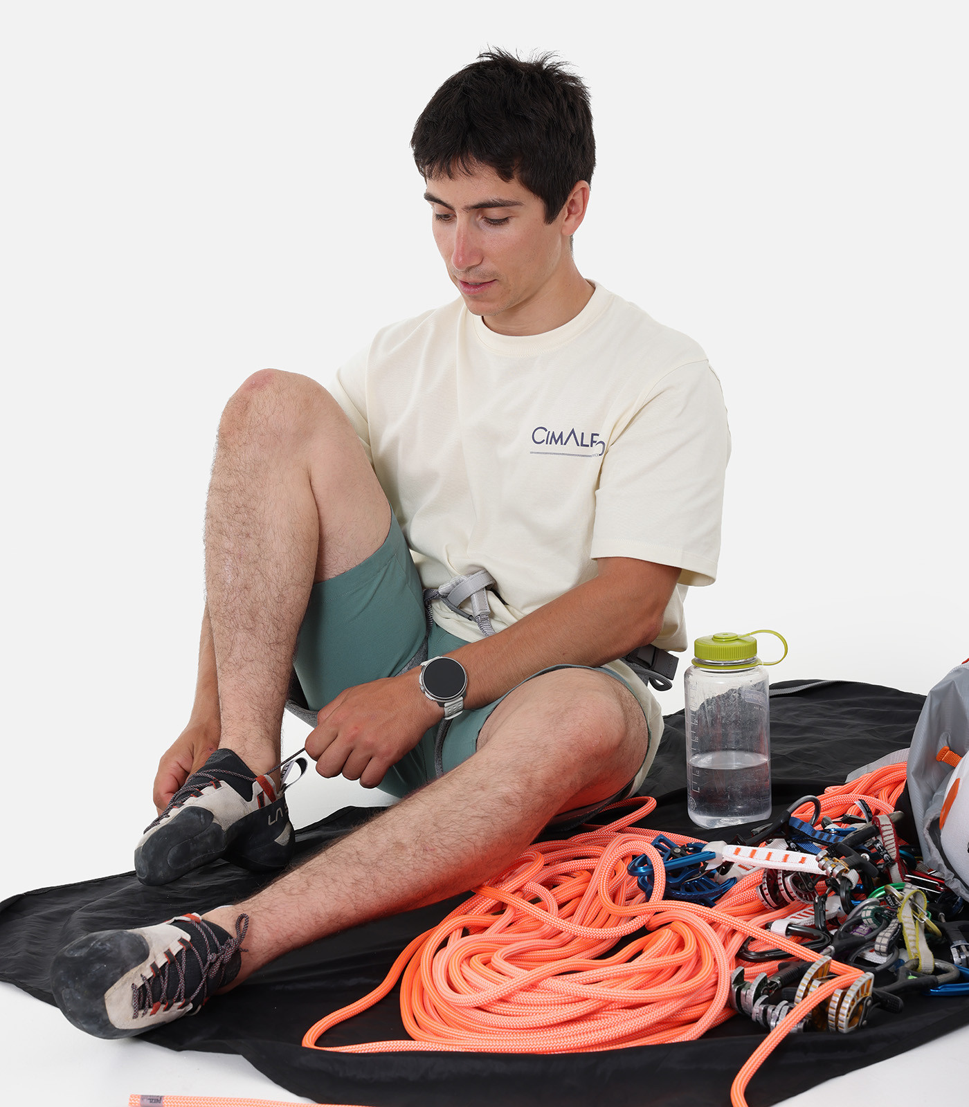 Pantaloncini da arrampicata - Vita elasticizzata e tessuto resistente da Uomo | CIMALP