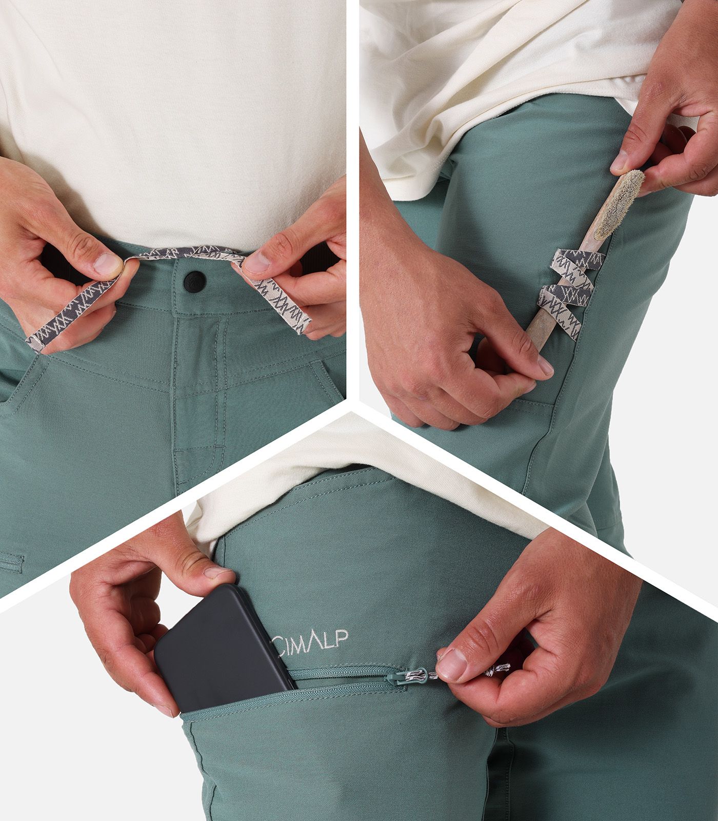 Pantalon d'escalade stretch et résistant