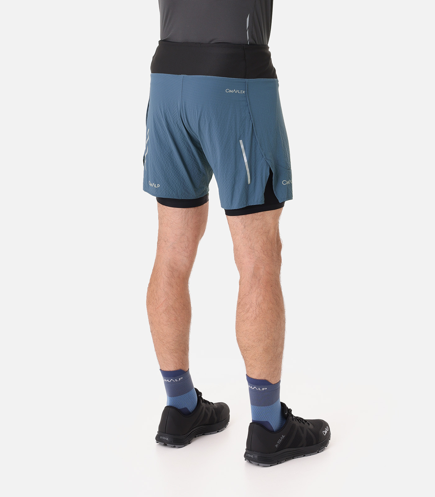 Short de trail avec cuissard ultra léger et ceinture mutlipoches
