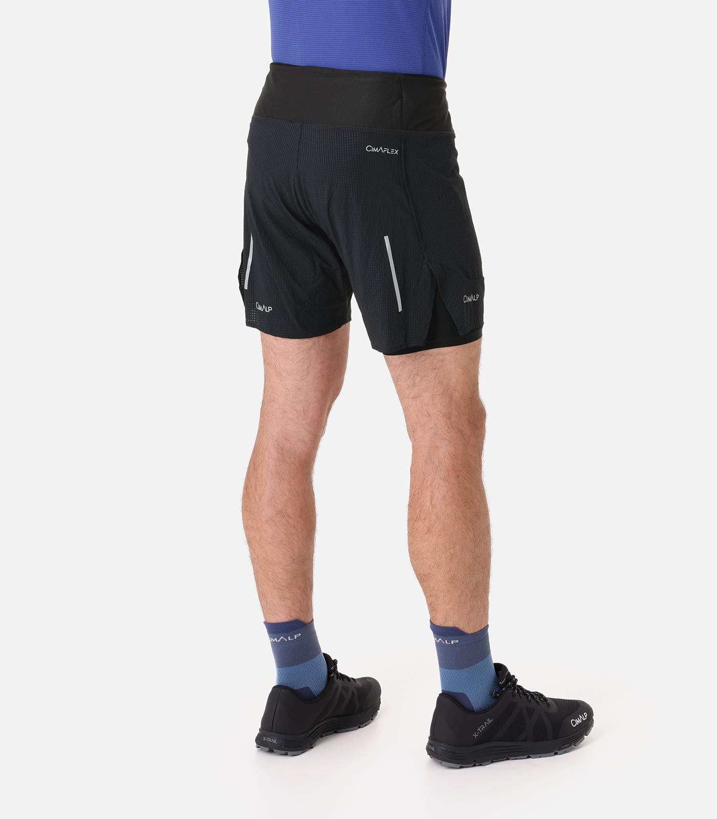 Short de trail avec cuissard ultra léger et ceinture mutlipoches