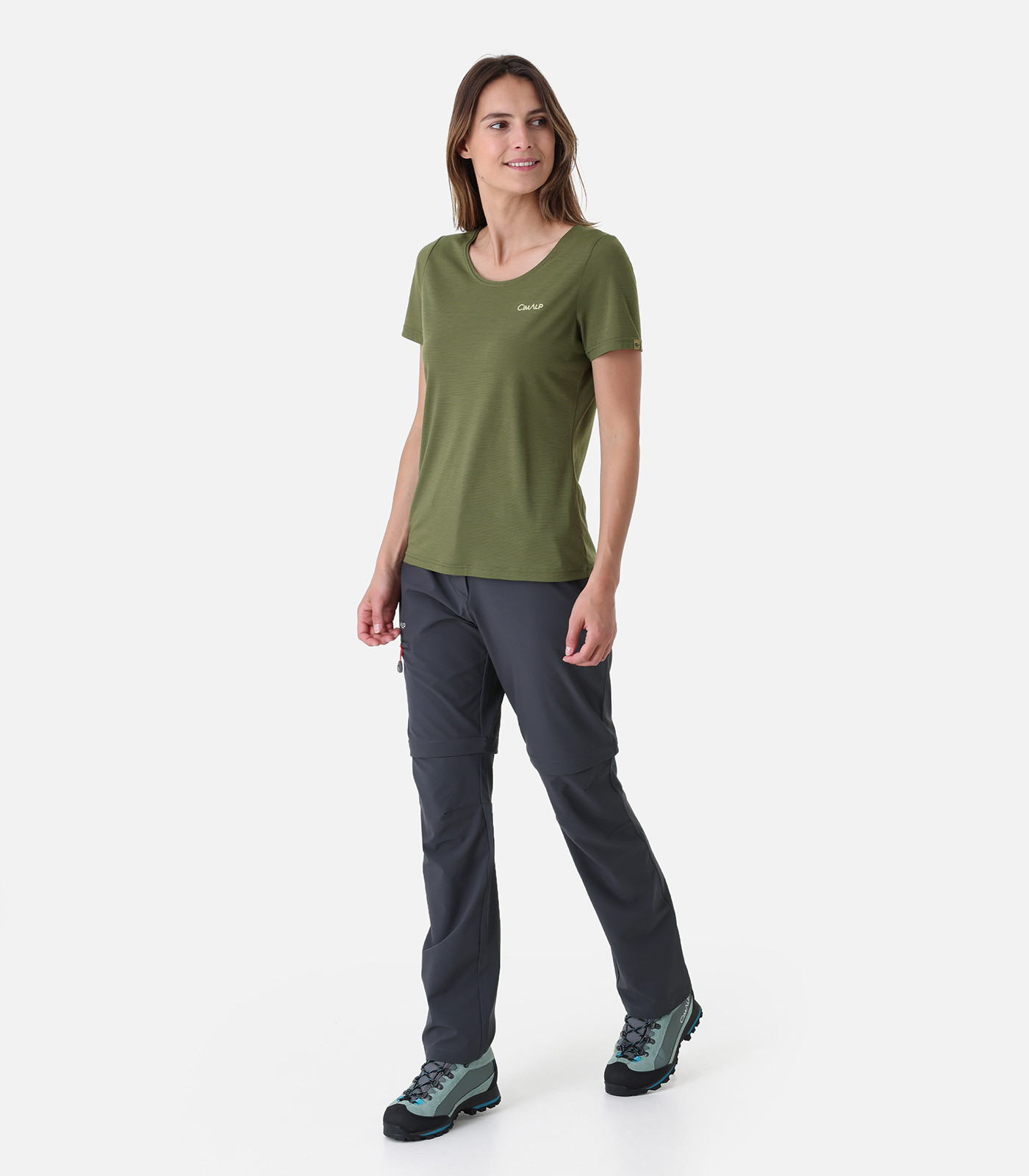 T-shirt in lana Merino a maniche corte