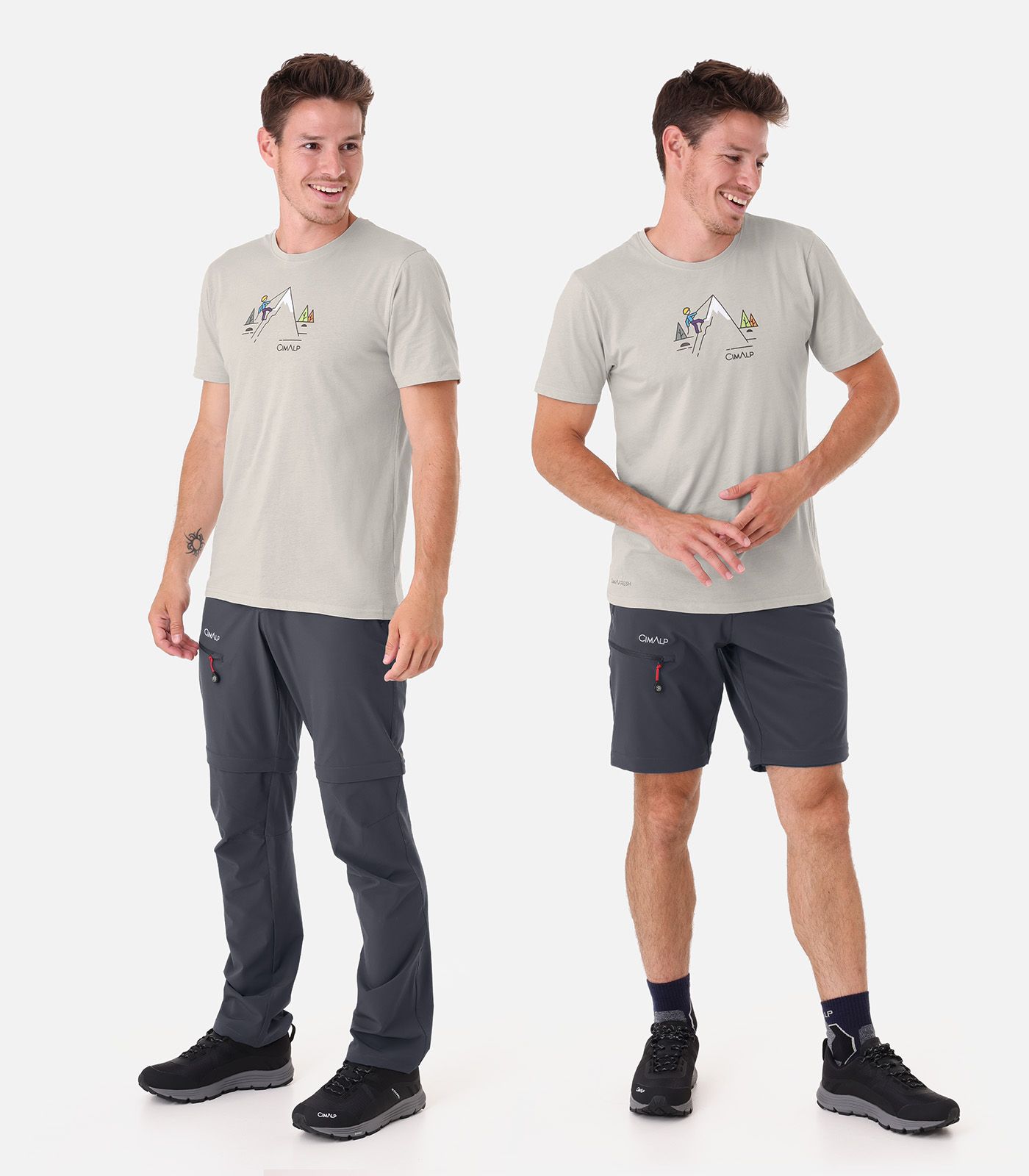 Leichte 2-in-1-Wanderhose mit Stretch - Kurzgröße