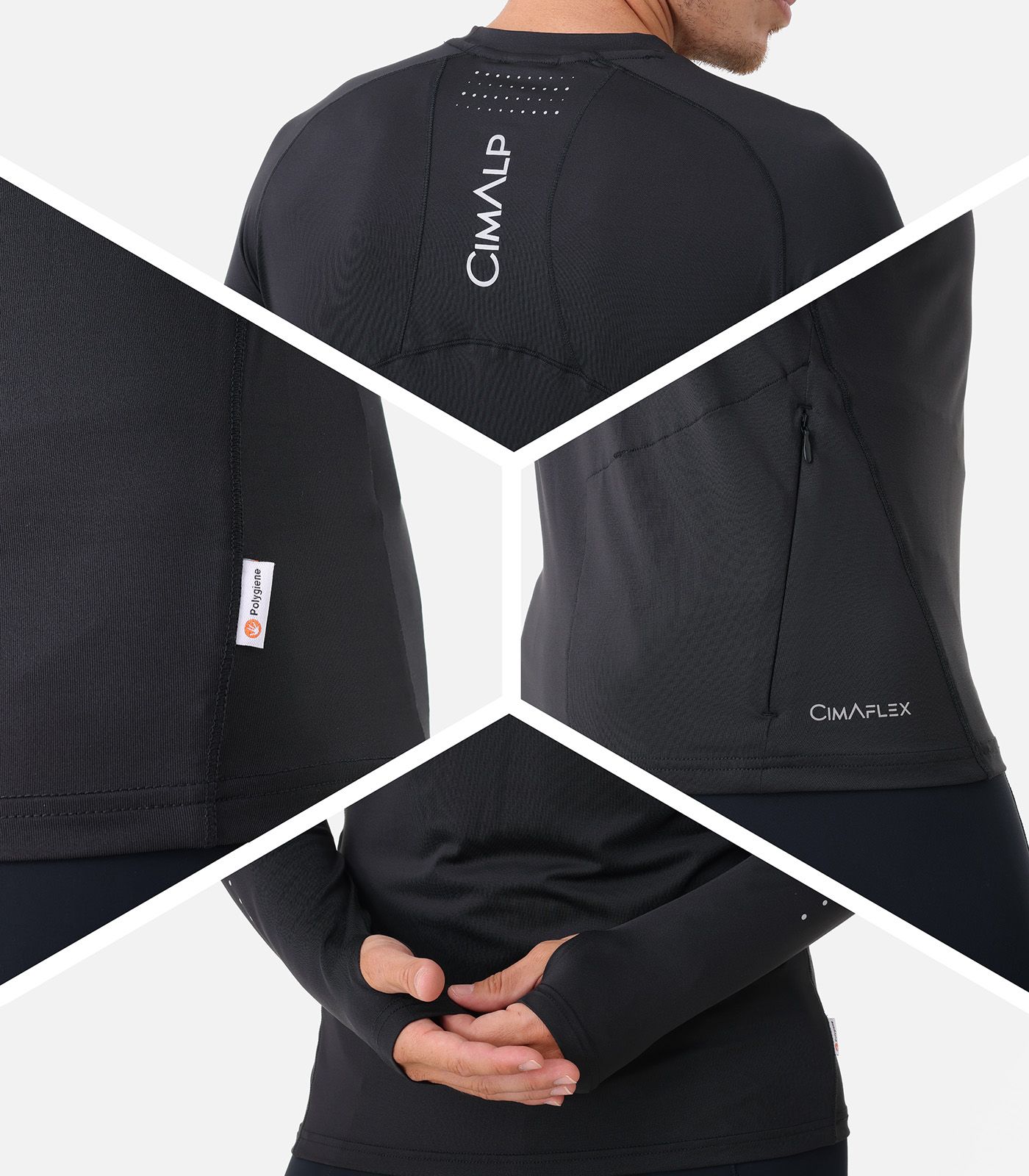 Camiseta de manga larga cálida y transpirable