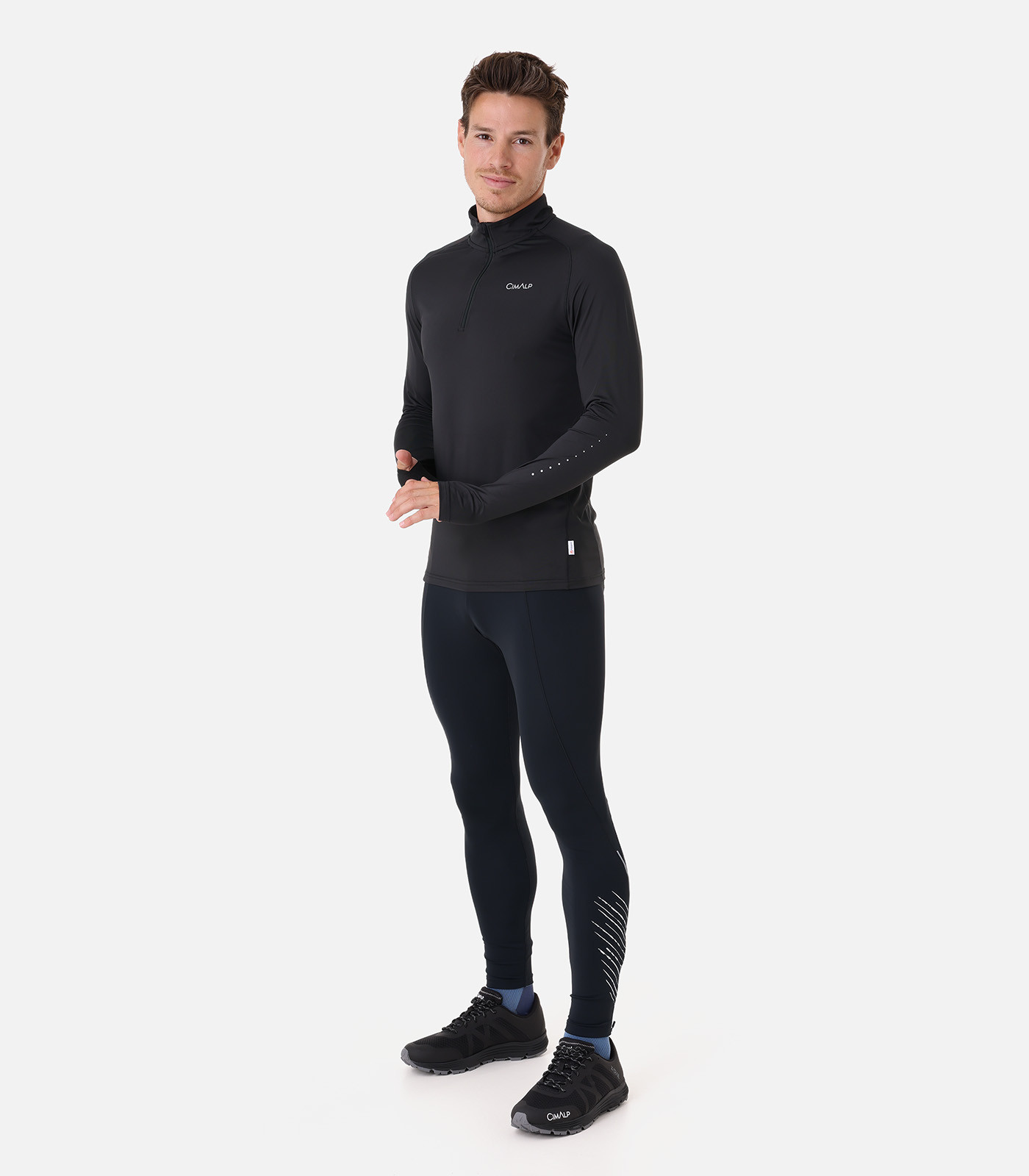 Langärmeliges Trail T-Shirt mit Reißverschluss