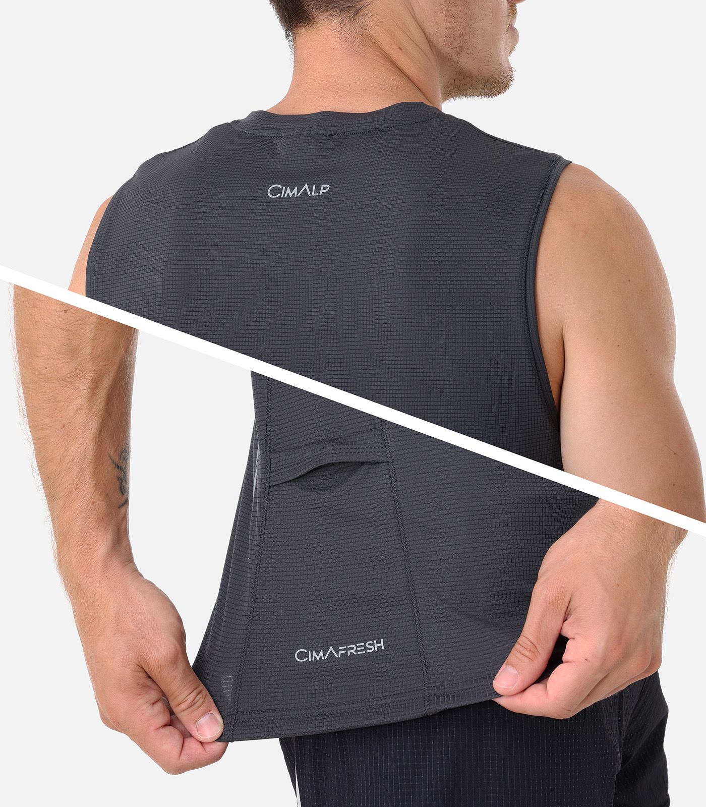 Camiseta de tirantes técnica ultraligera y compactable