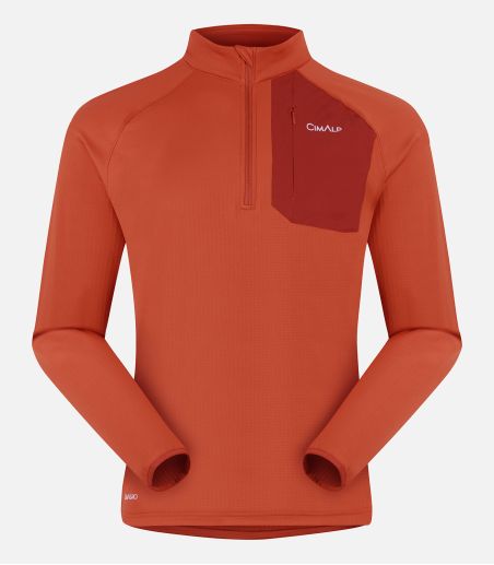 Polaire technique à col zippé CimaGrid®
