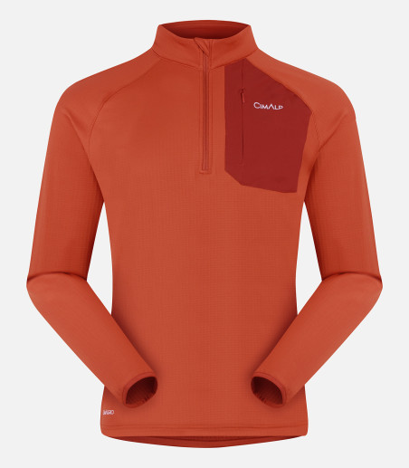 Polaire technique à col zippé CimaGrid®