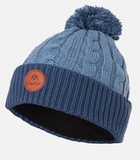 Gorro con pompón en lana...