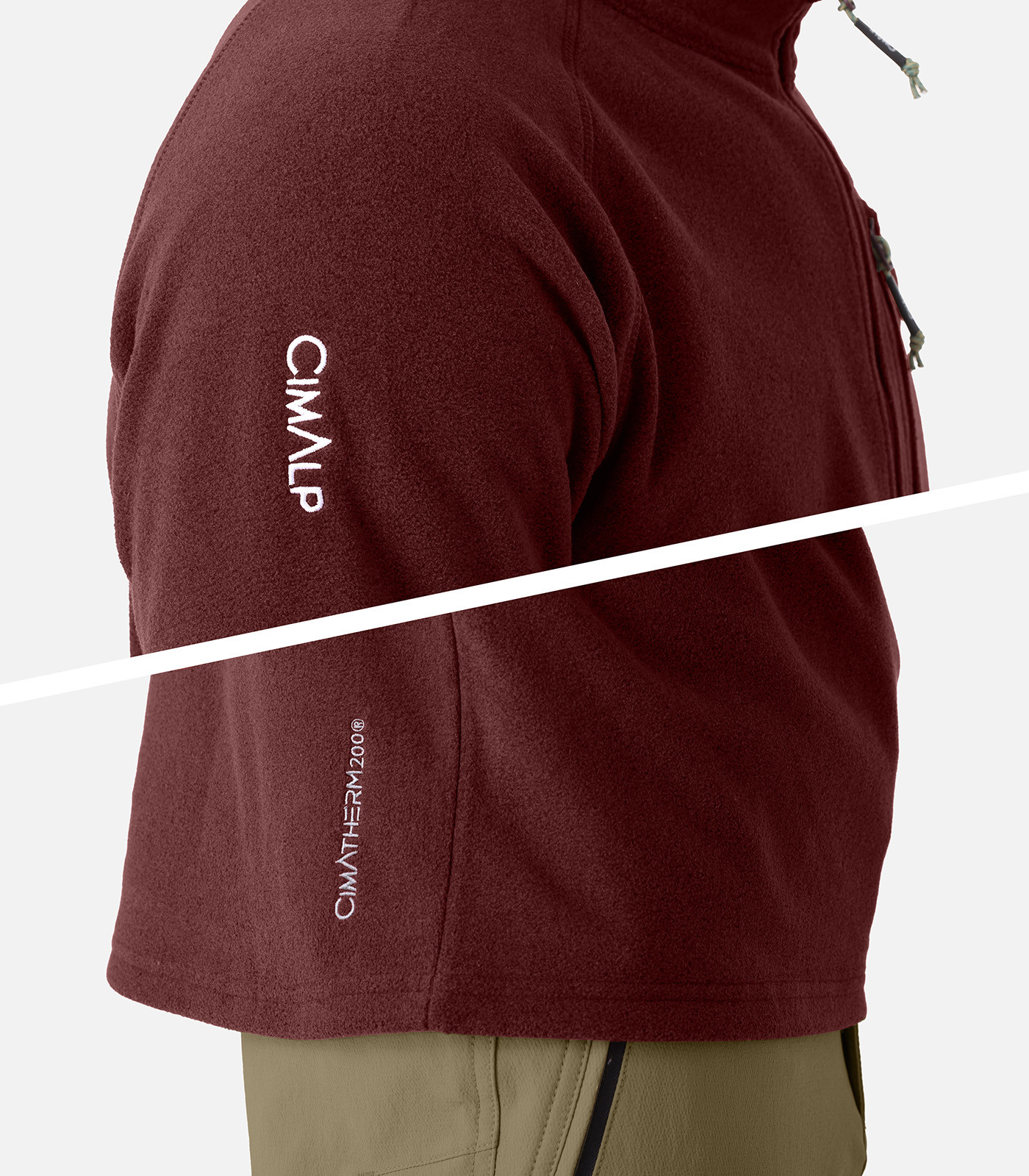 200er Thermofleecepullover mit 1/2 Reißverschluss