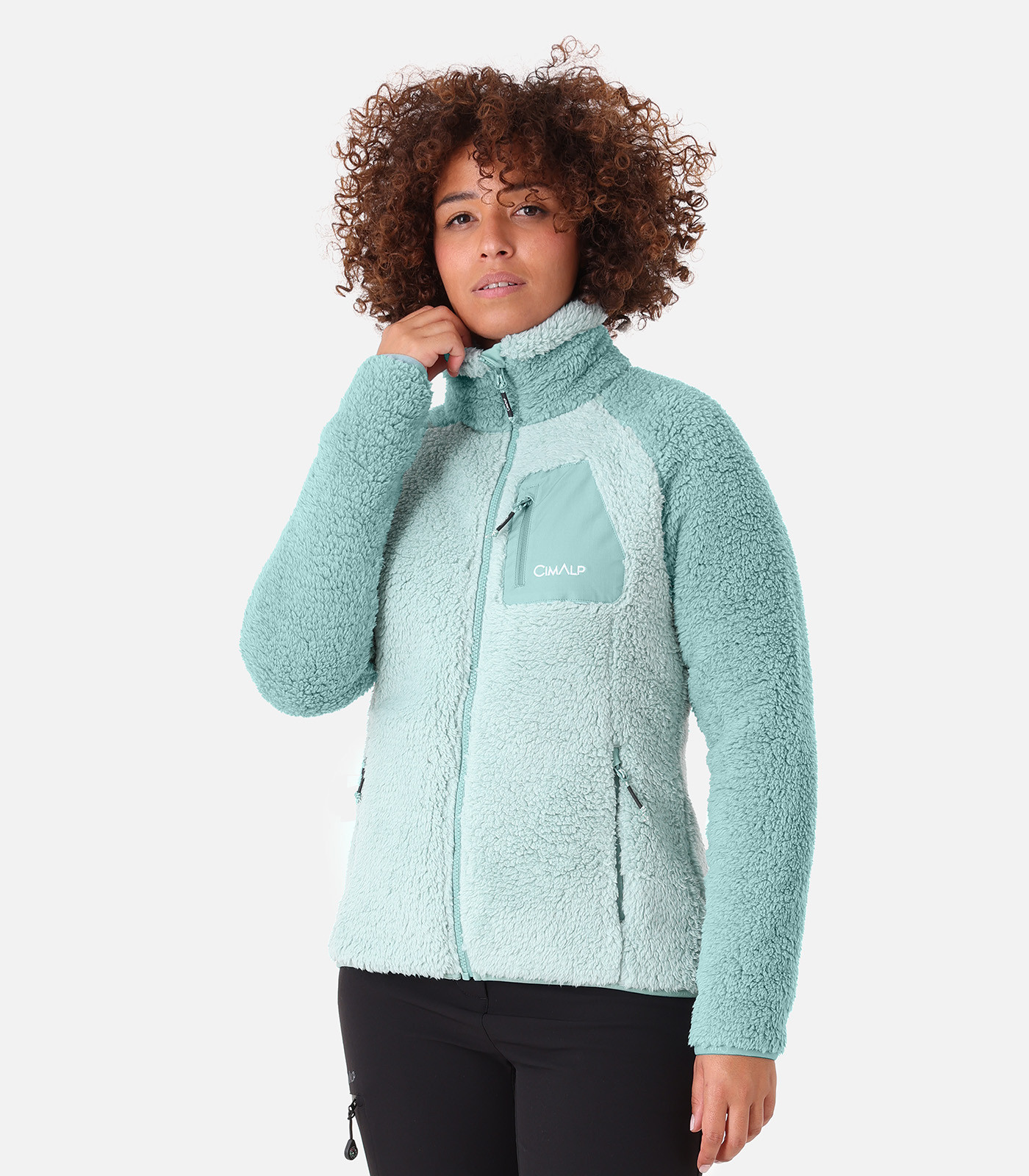 Warme Fleecejacke mit Teddyfleece
