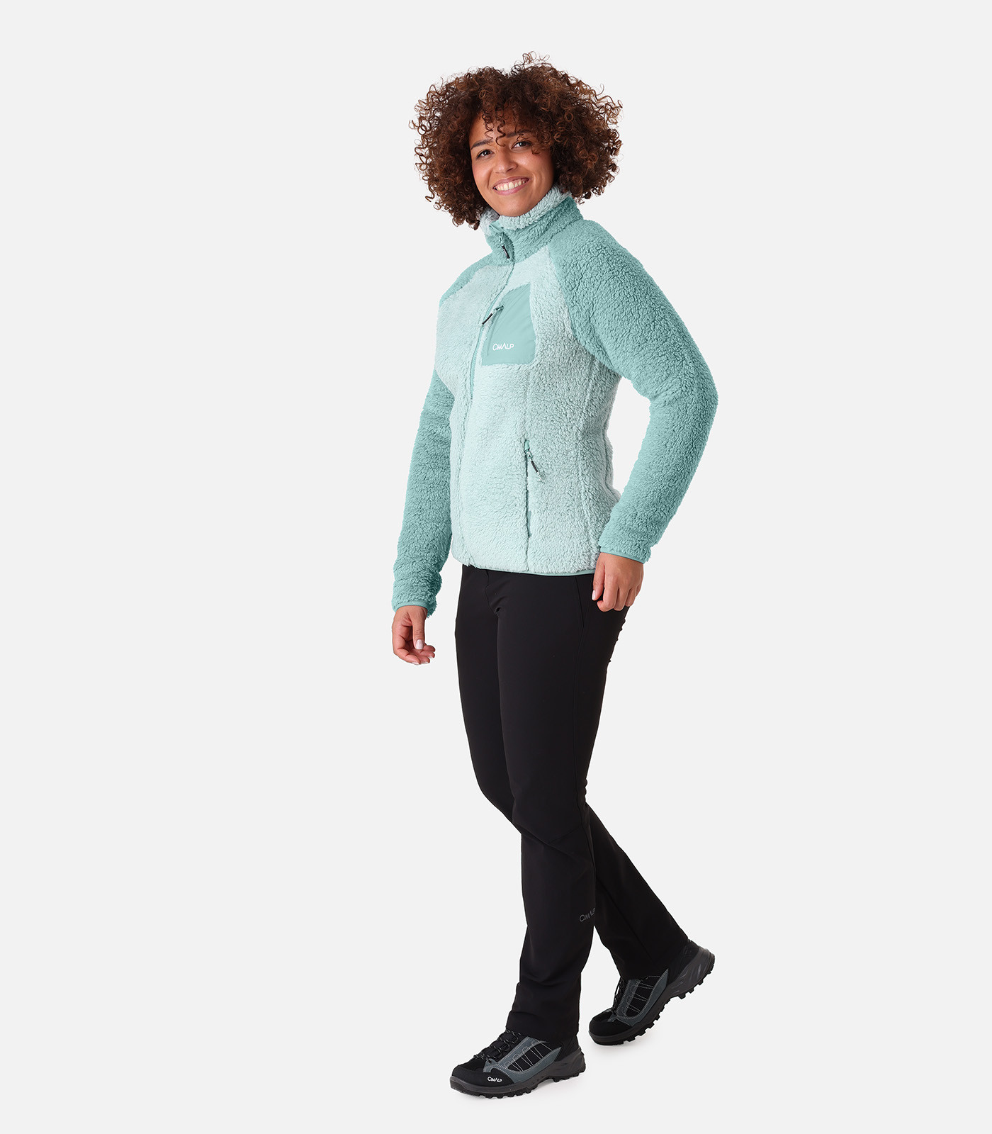 Warme Fleecejacke mit Teddyfleece