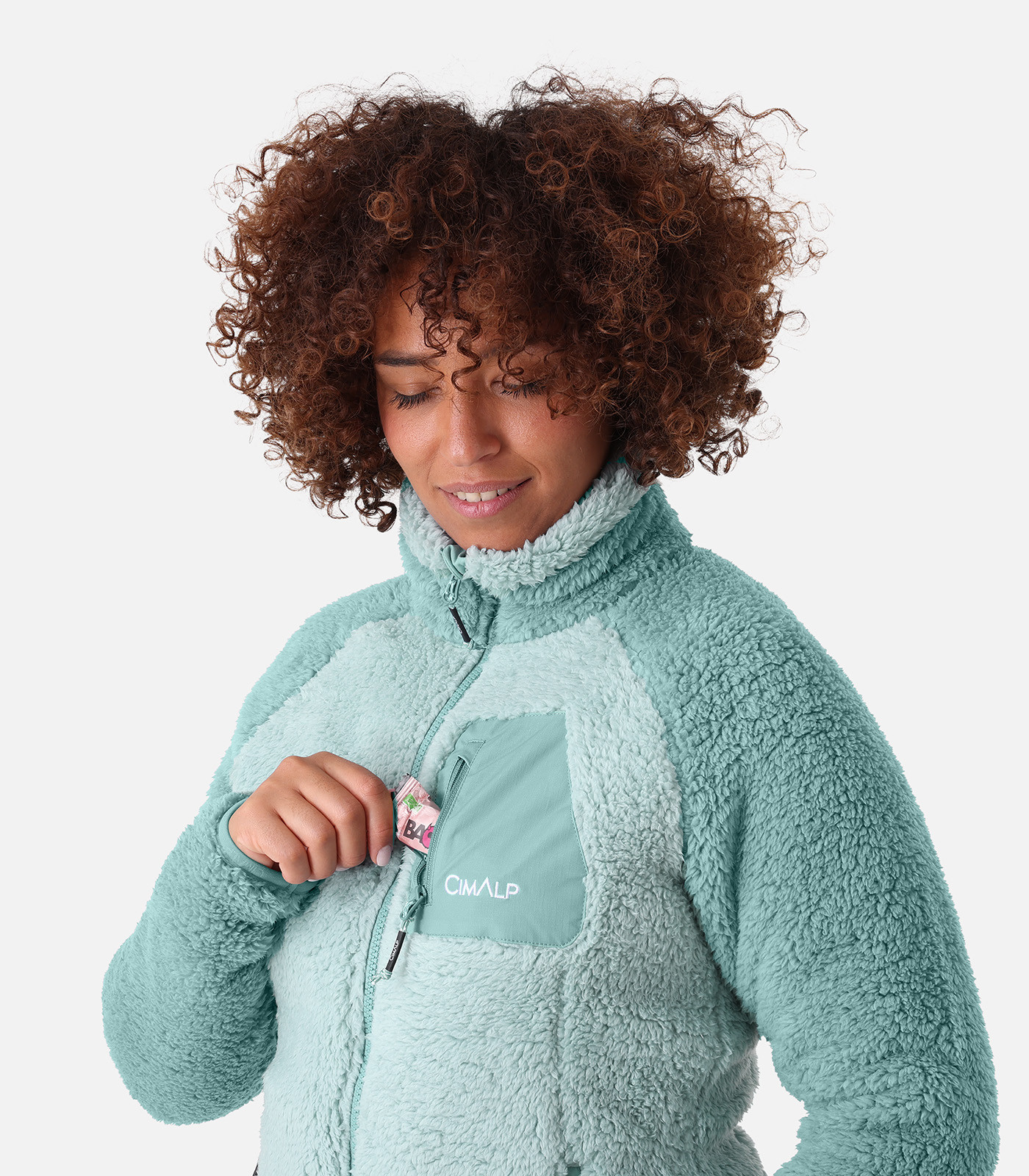 Warme Fleecejacke mit Teddyfleece