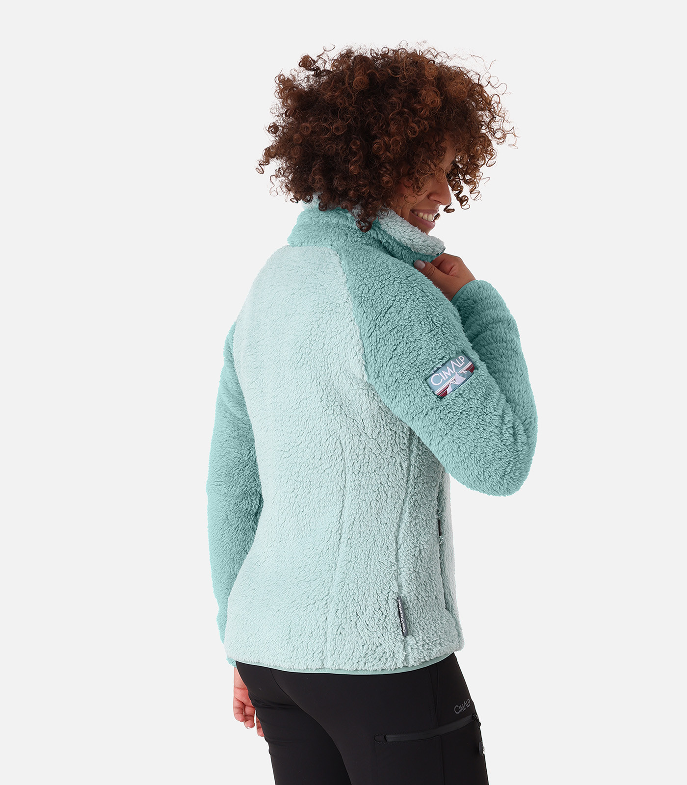 Chaqueta polar cálida de pelo largo