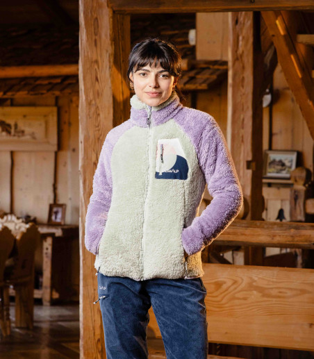 Veste polaire chaude à poils longs