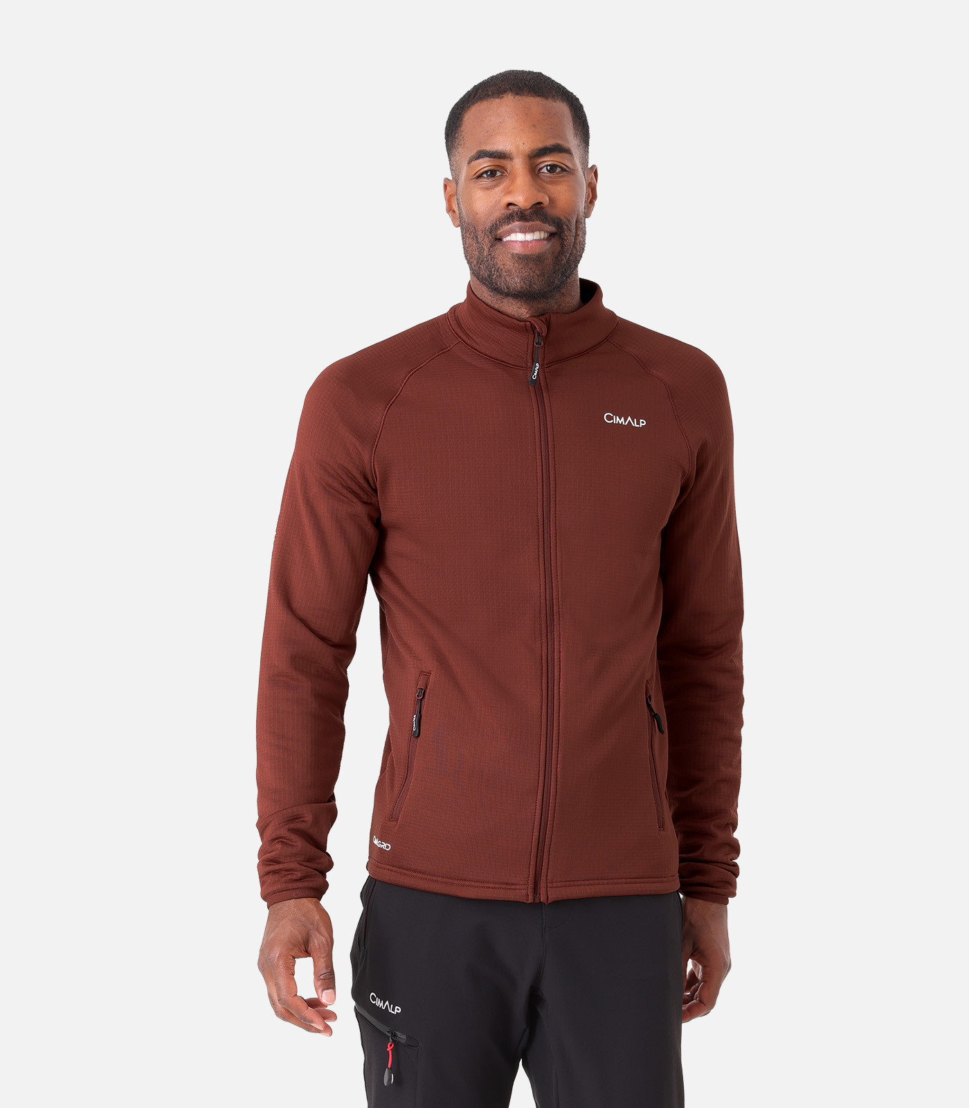 Funktionales Fleece mit Stretch ohne Kapuze