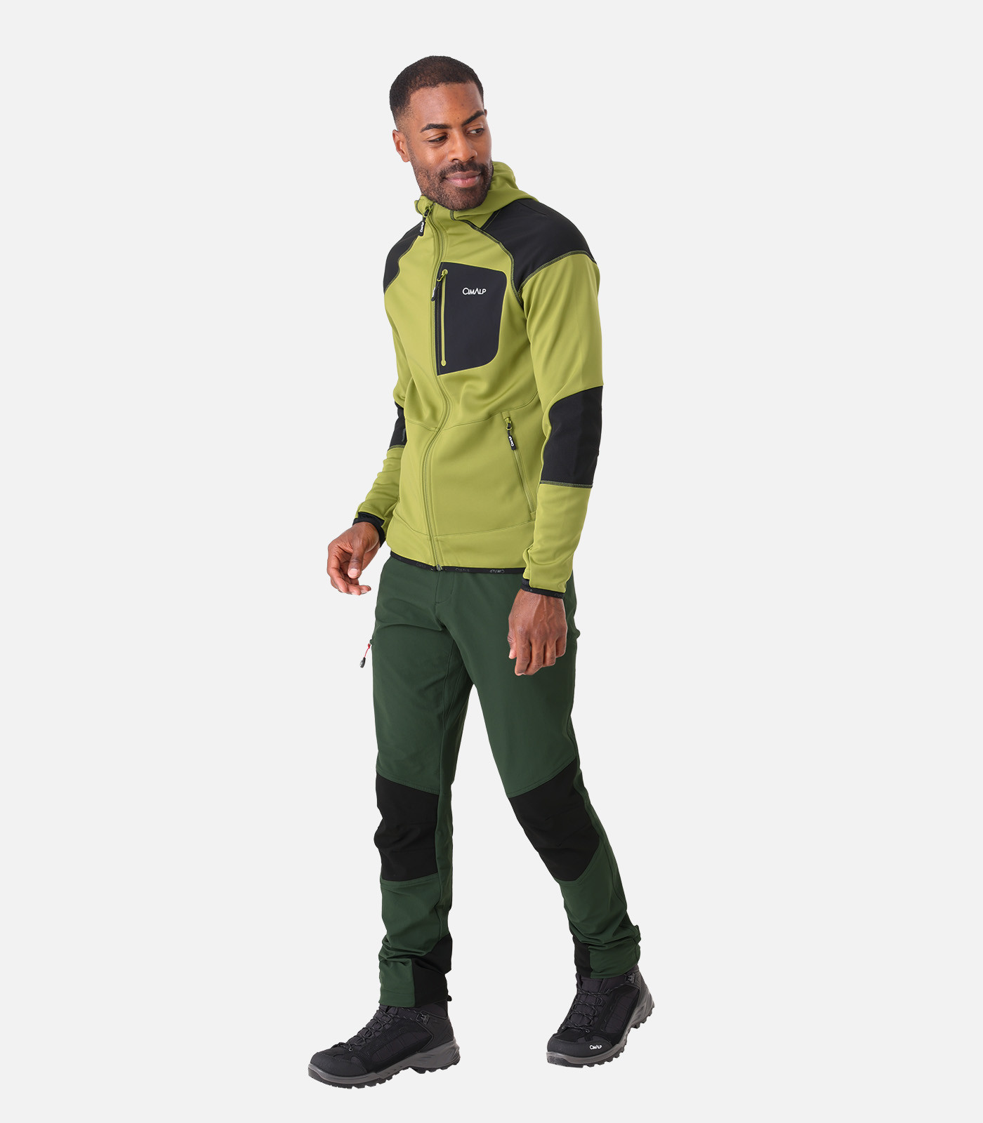 Lightweight and Insulated Outdoor Jacket with Stretch Reinforcements