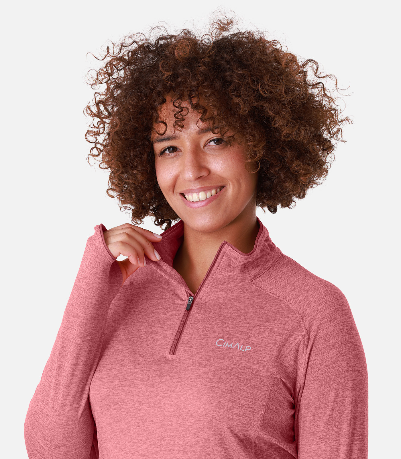 T-shirt da trail con zip - Maniche lunghe