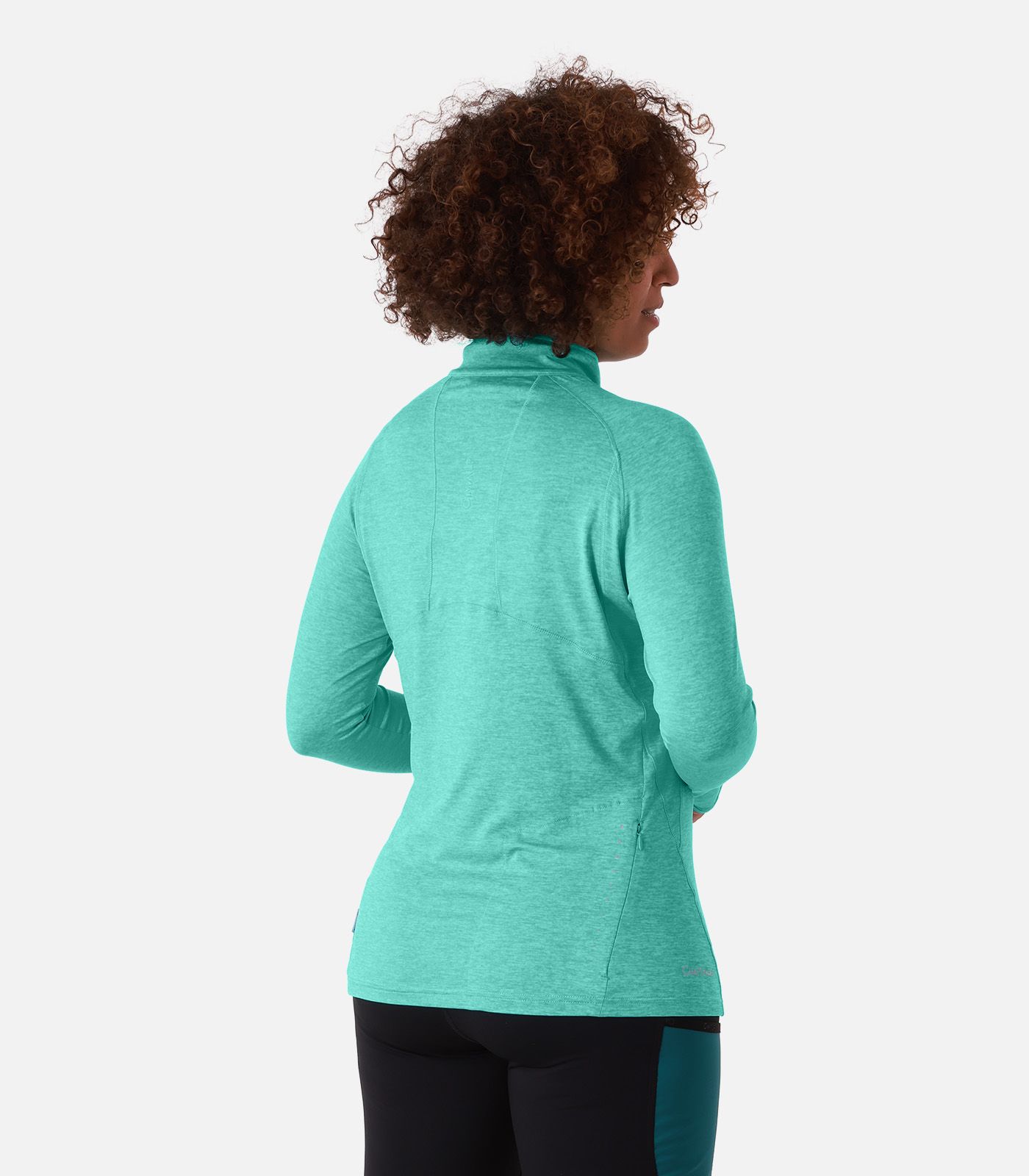 Camiseta térmica de alto rendimiento con cuello con cremallera