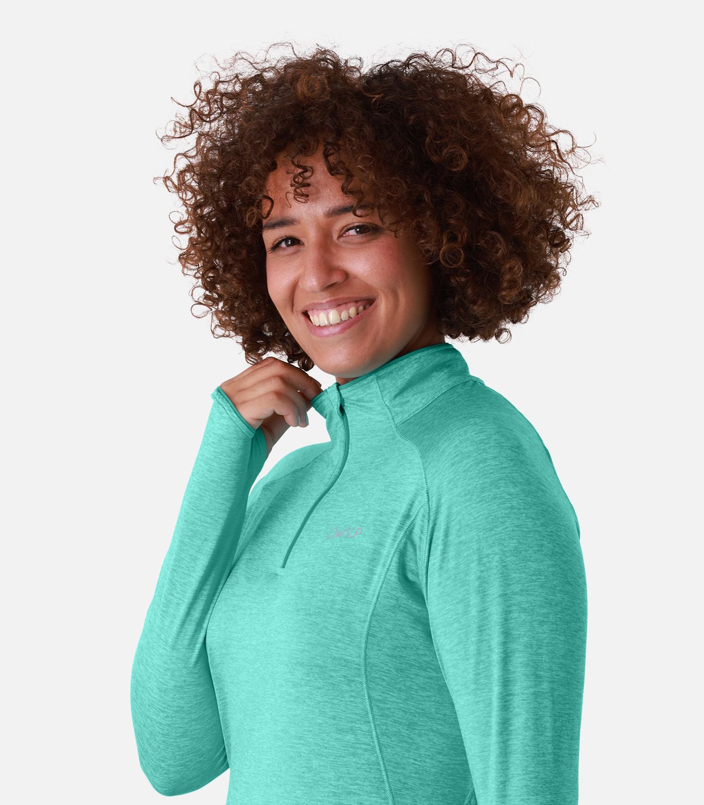 Camiseta térmica de alto rendimiento con cuello con cremallera