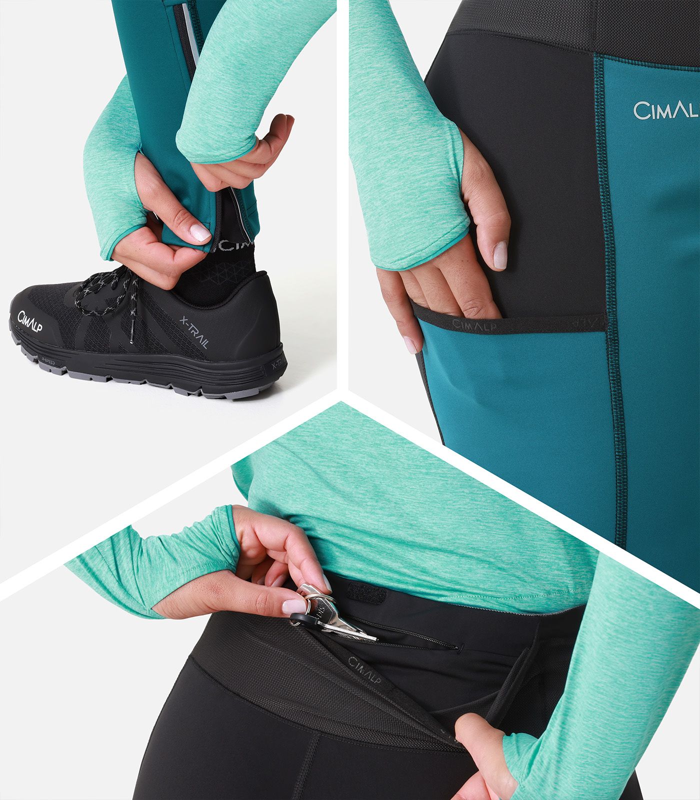 Mallas largas de trail running cálidas