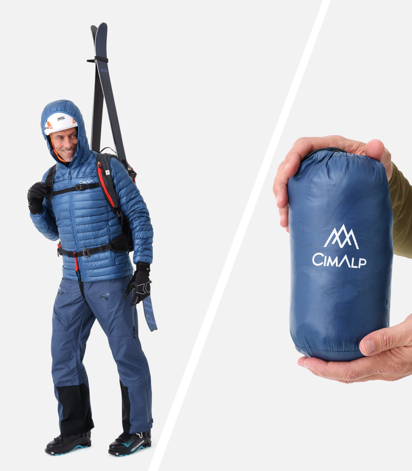 Doudoune alpine légère et compressible en duvet naturel