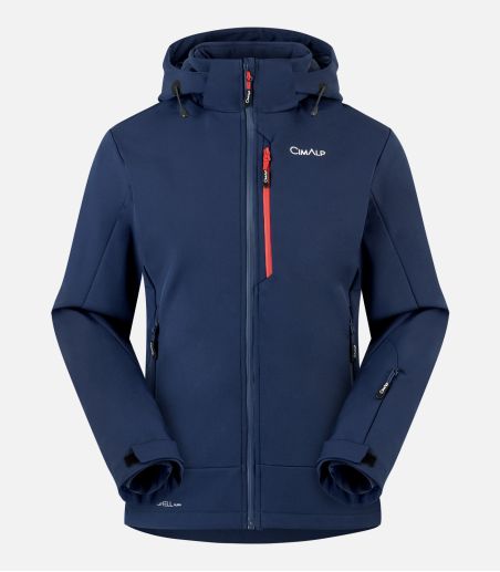 Warm technical softshell ski jacket