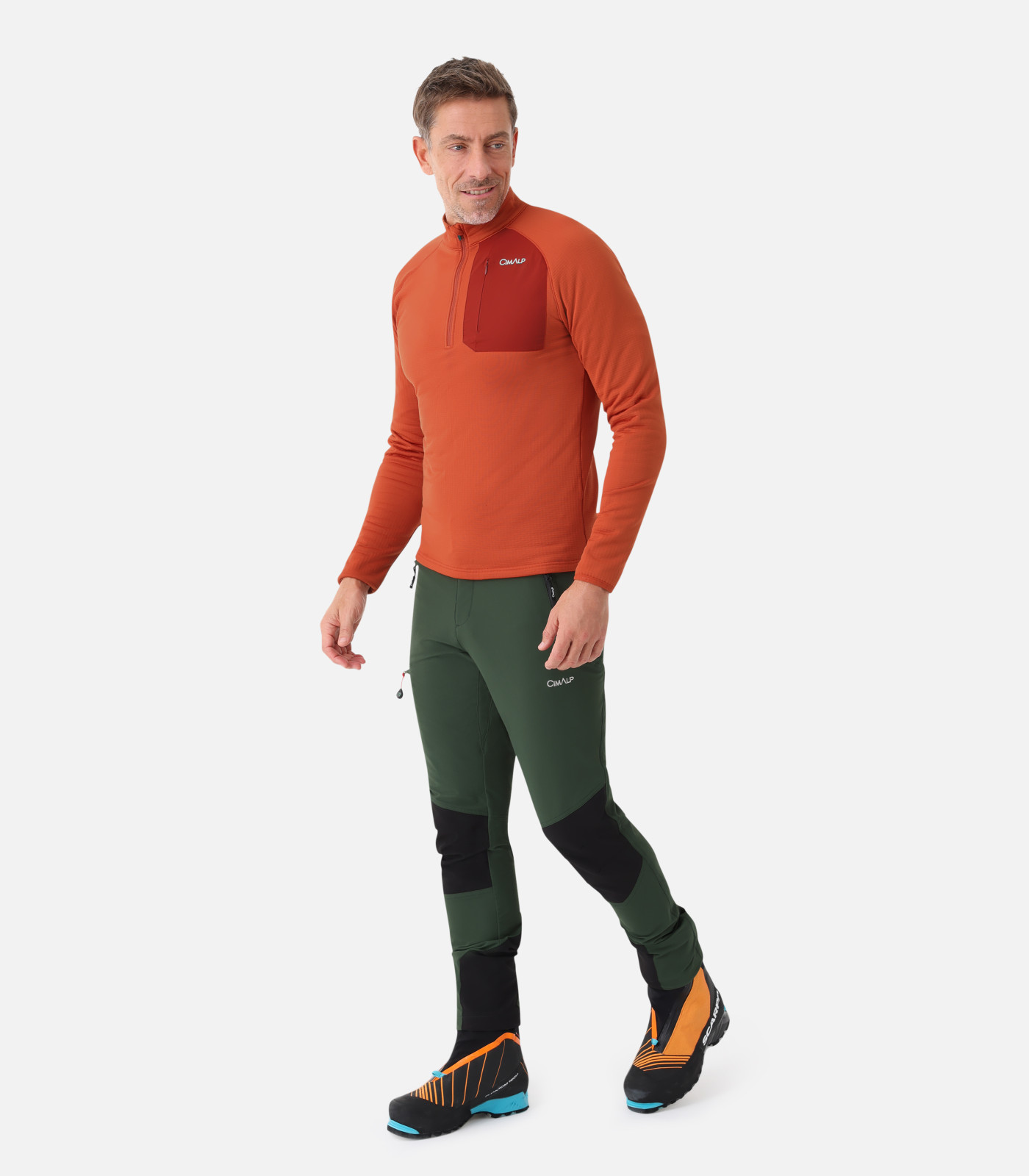 Funktionales warmes Fleece mit Stretch und Half Zip