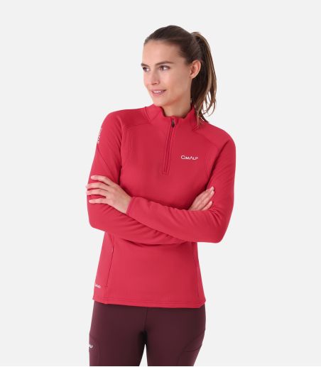 Forro polar técnico cálido y elástico con 1/2 cremallera