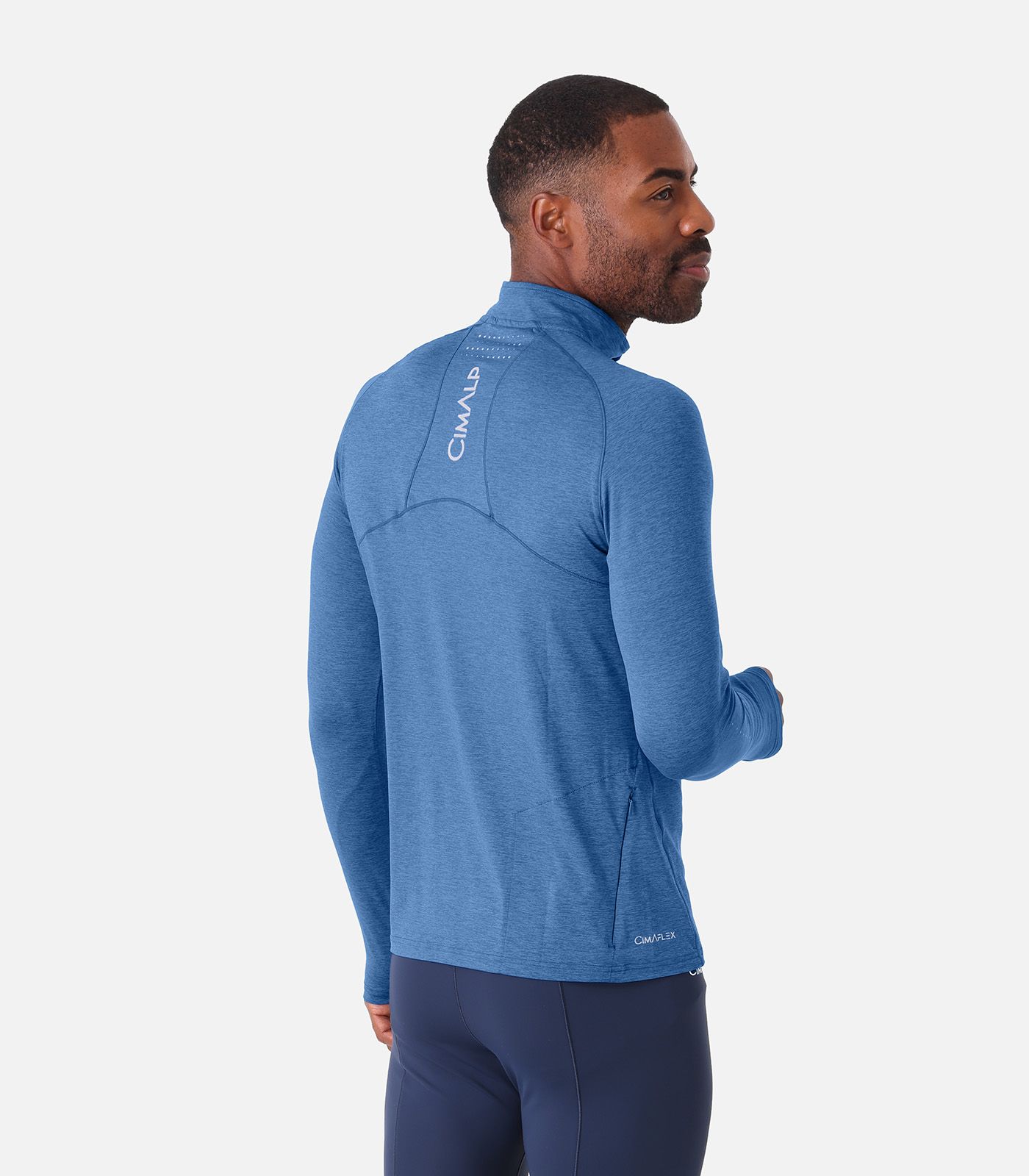 Camiseta térmica de alto rendimiento con cuello con cremallera