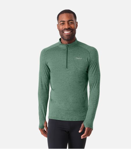 Camiseta térmica de alto rendimiento con cuello con cremallera