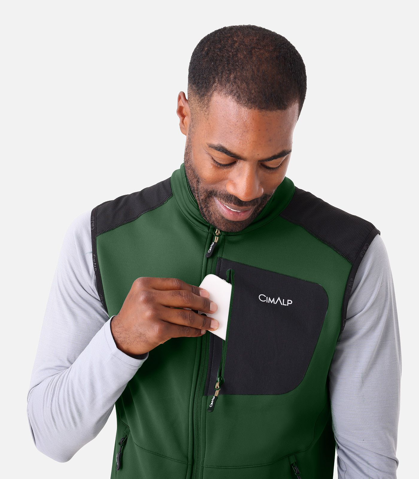 Gilet in pile con inserti rinforzati da Uomo | CIMALP