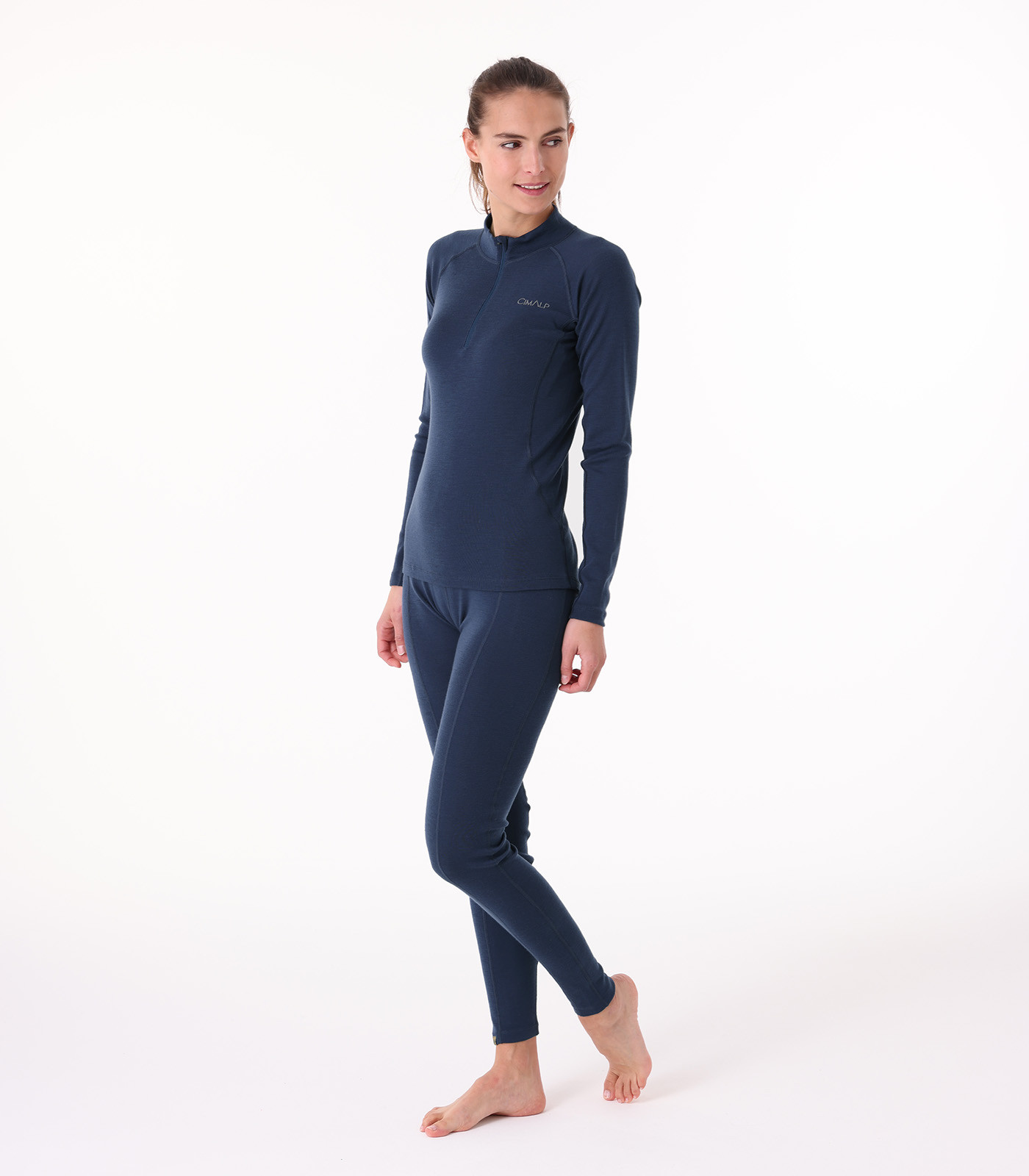 Merinowolle-Baselayer Half Zip für Damen | CIMALP®