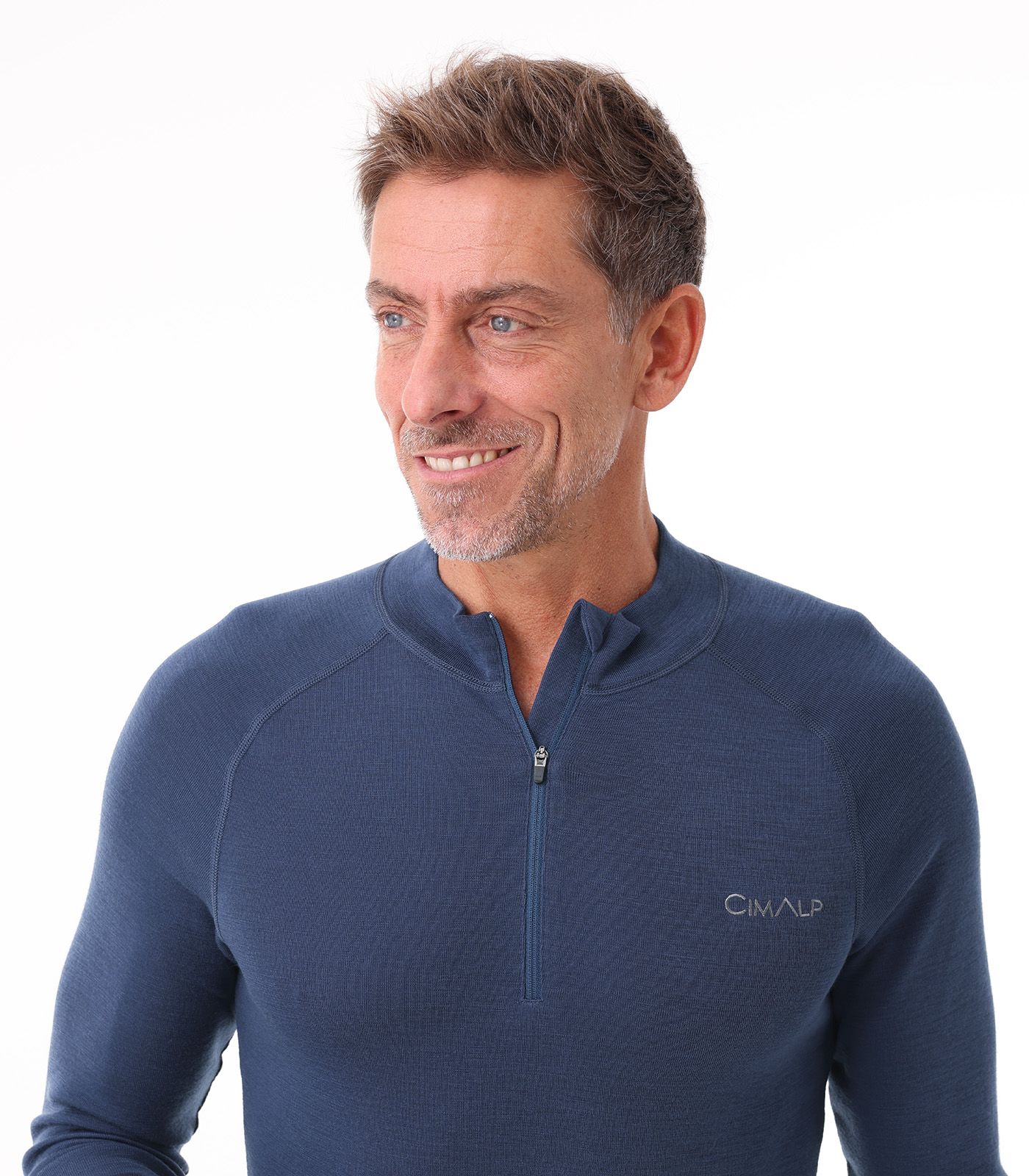 Camiseta térmica 1/2 cremallera en lana merino | WOOL ZIP 150