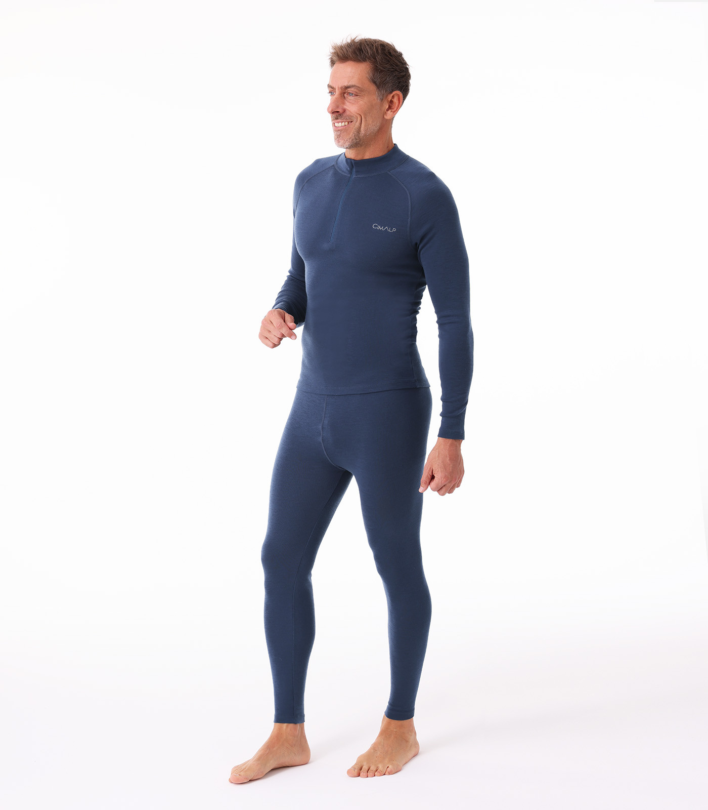 Merinowolle-Baselayer Half Zip für Herren | CIMALP®