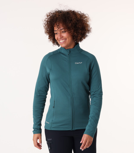 Funktionales Fleece mit Stretch ohne Kapuze