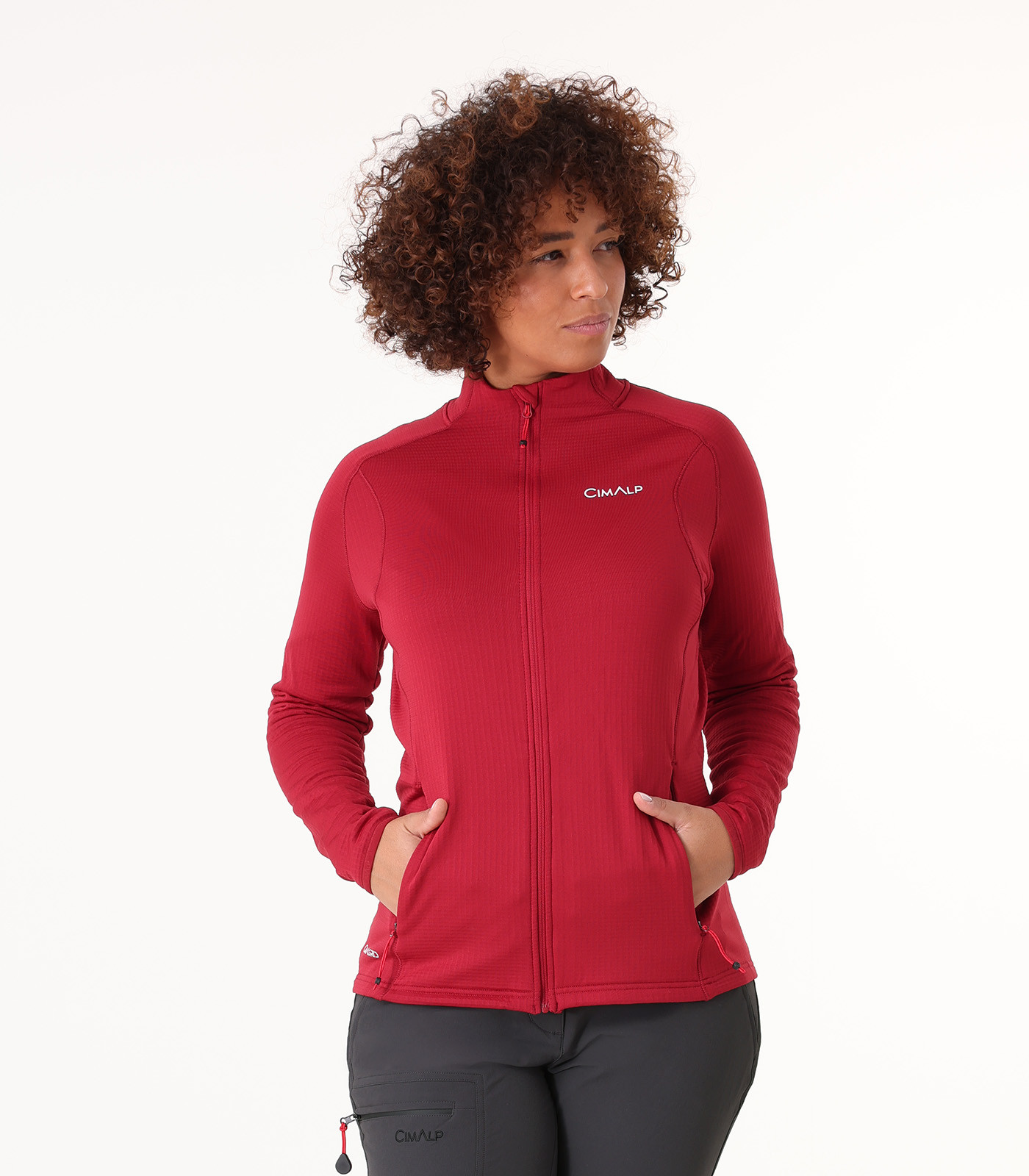 Funktionales Fleece mit Stretch ohne Kapuze