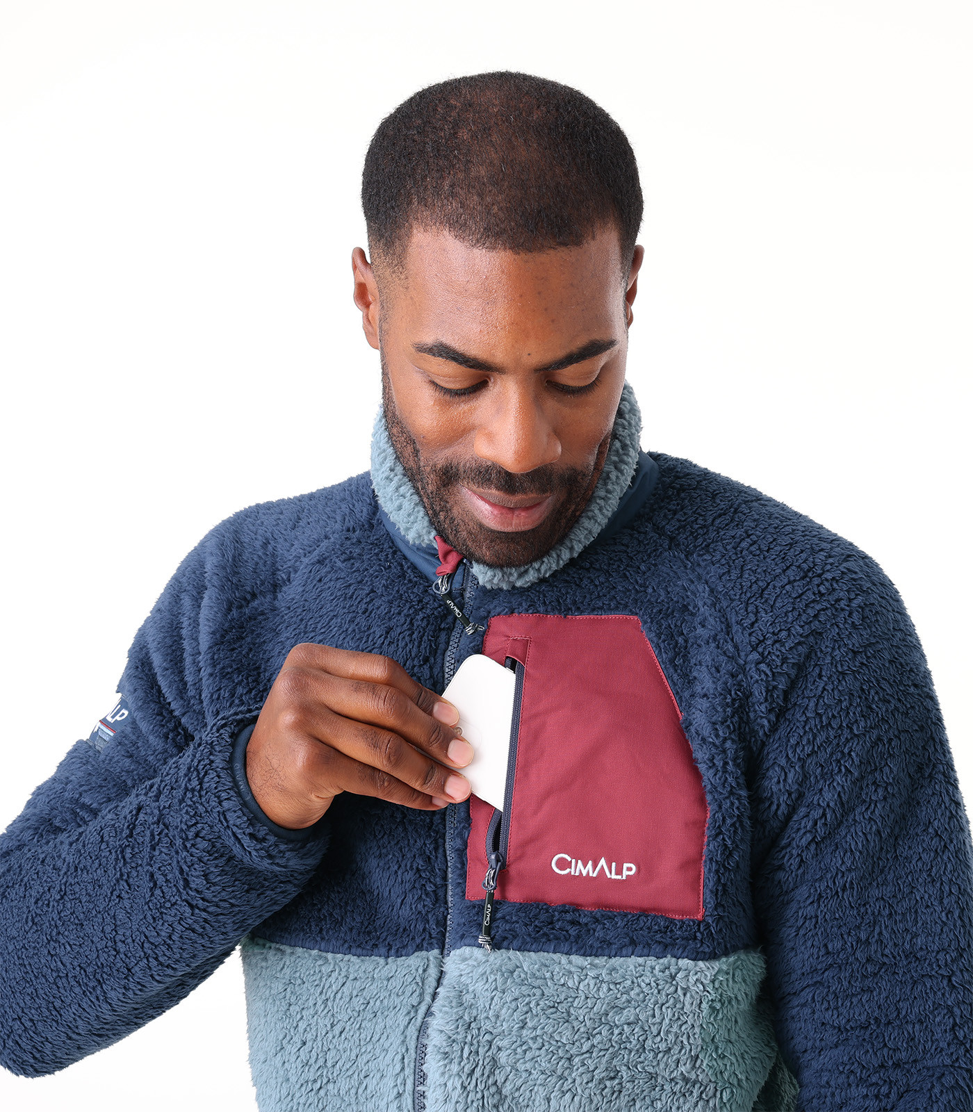 Chaqueta polar cálida de pelo largo