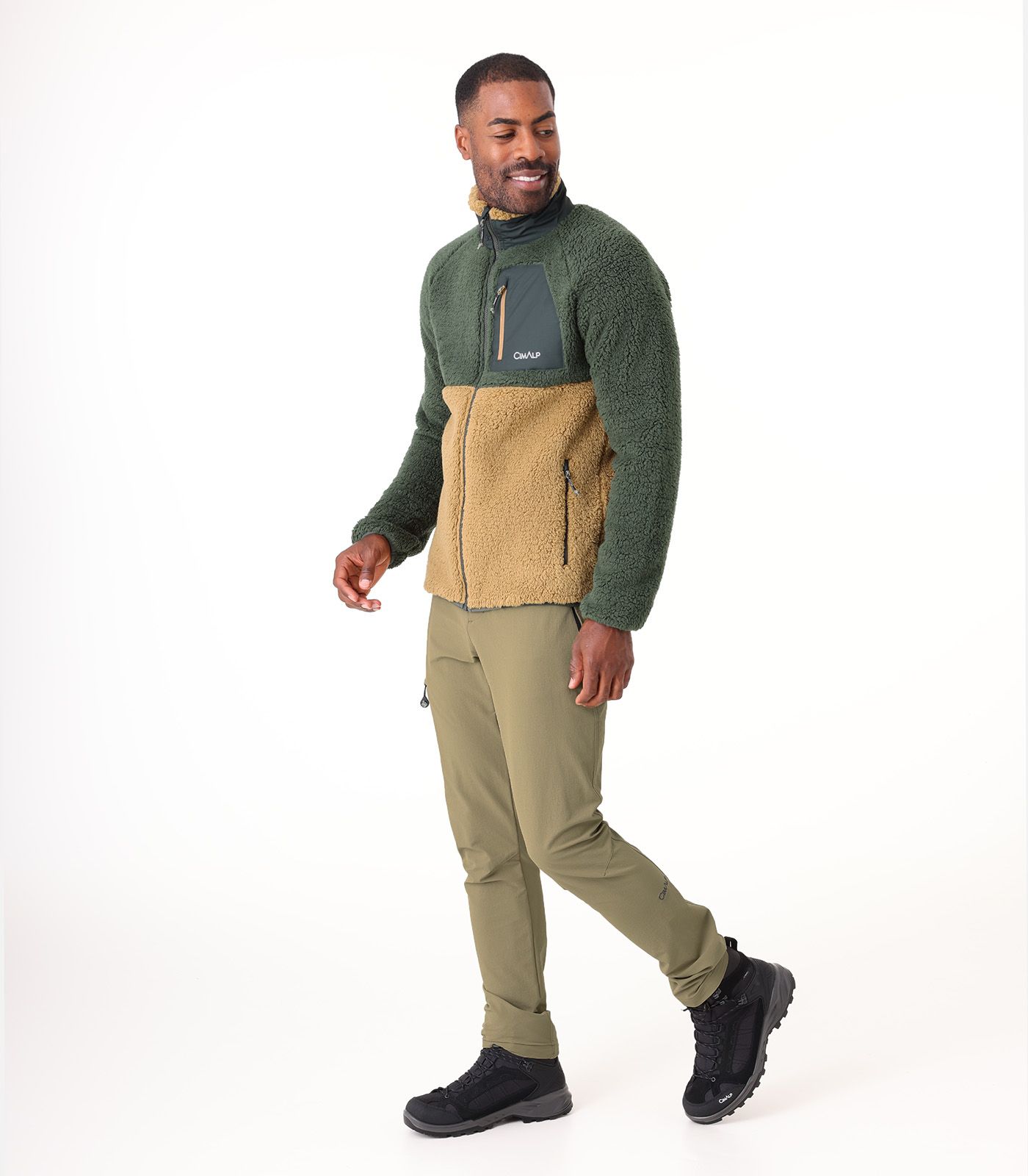 Chaqueta polar cálida de pelo largo