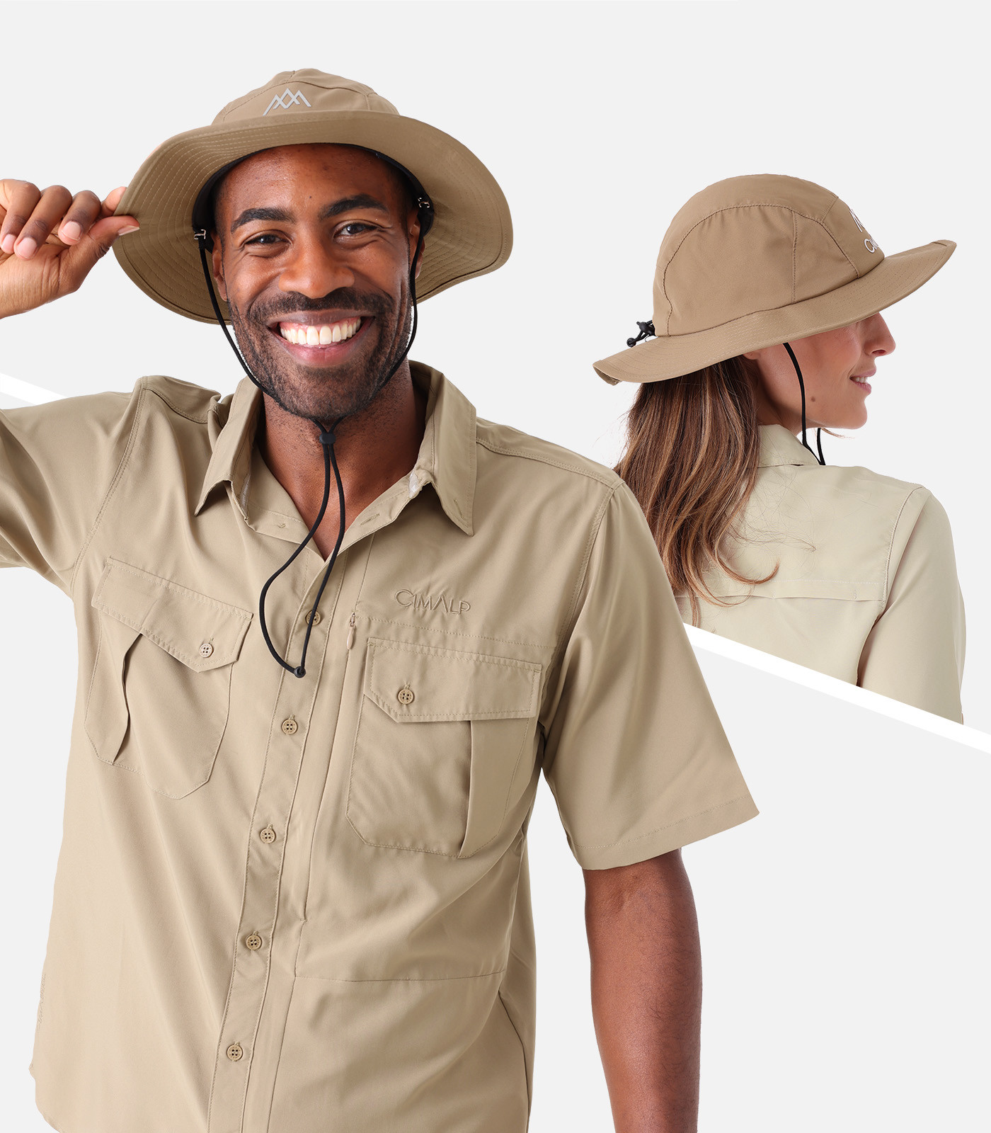 Cappello safari a tesa larga - Protezione solare UPF50