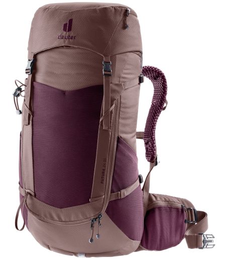 Hiking backpack with tensioned mesh back DEUTER