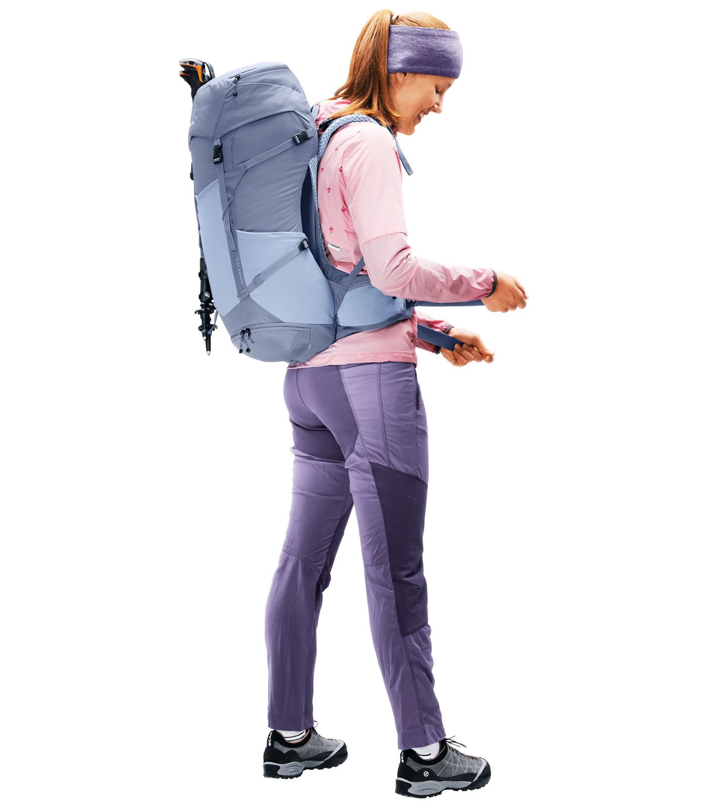 Wanderrucksack Form Klemme Rücken Netz gespannt Deuter