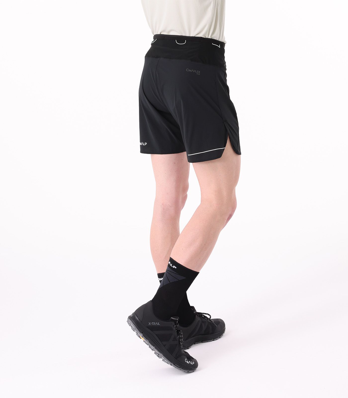 Short de trail con ropa interior ultraligera y cintura múltiples bolsillos