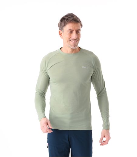 Camiseta de lana merino de manga larga